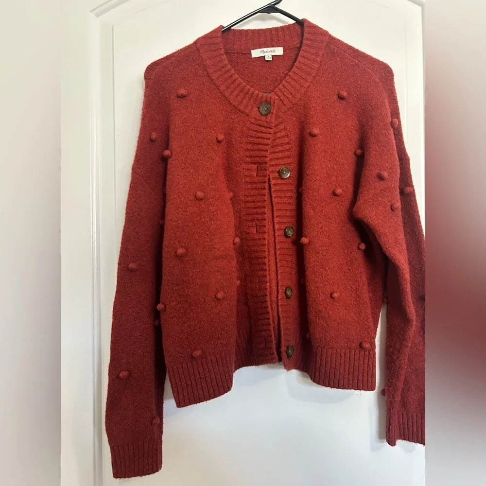 Madewell Bobble Colburne Cardigan Coziest Yarn size M chic 90s cottagecore boho - Picture 11 of 12